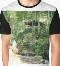 Chinese Tea House Graphic T-Shirt