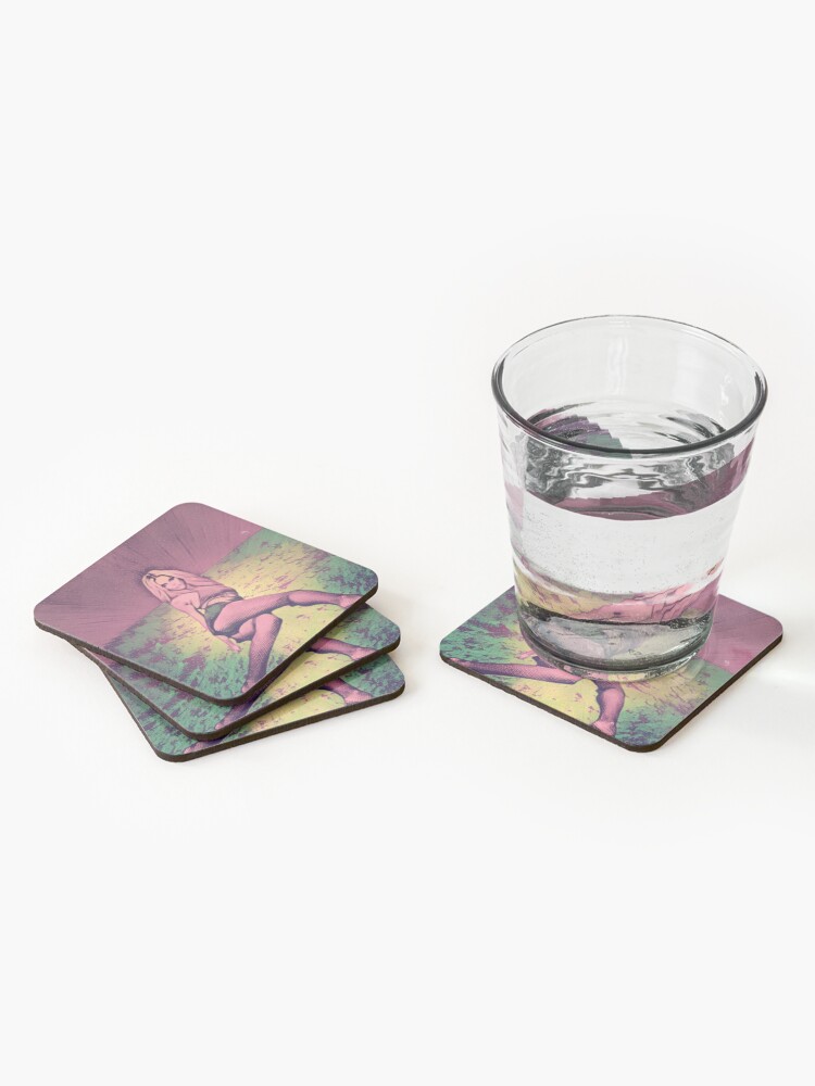 Alternate view of Pop Art Woman Coasters (Set of 4)