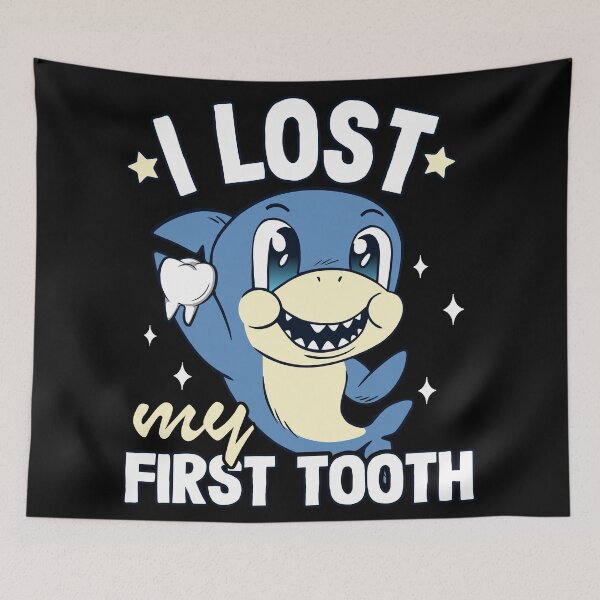 Item preview, I Lost My First Tooth Tooth Fairy Teeth Out Shark Boys designed and sold by Stronzi.