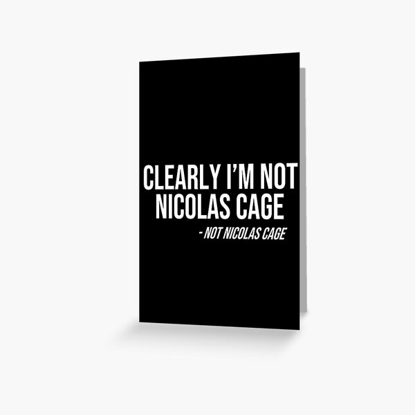 Item preview, I am Not Nicolas Cage designed and sold by BetterLeo.