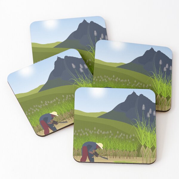 Item preview, Woman cutting sugar cane in a field in Mauritius designed and sold by Kotomili.