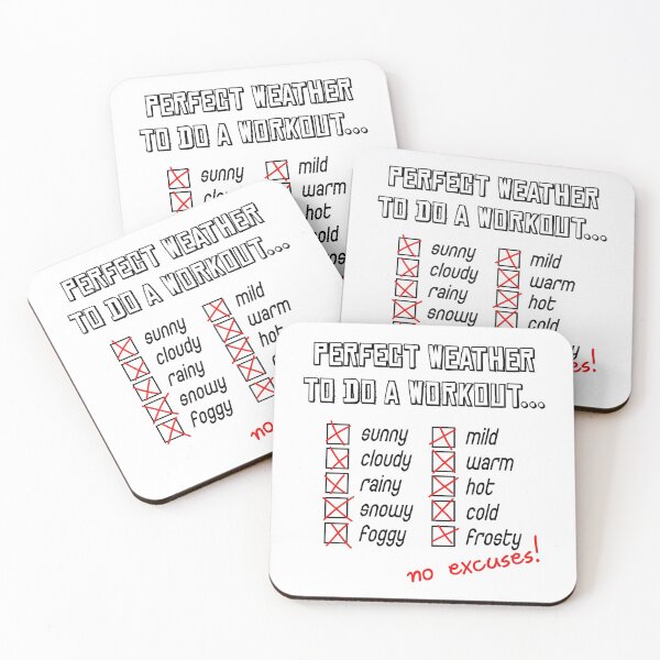 Item preview, No weather excuses fitness motivation designed and sold by ARTemyzz.
