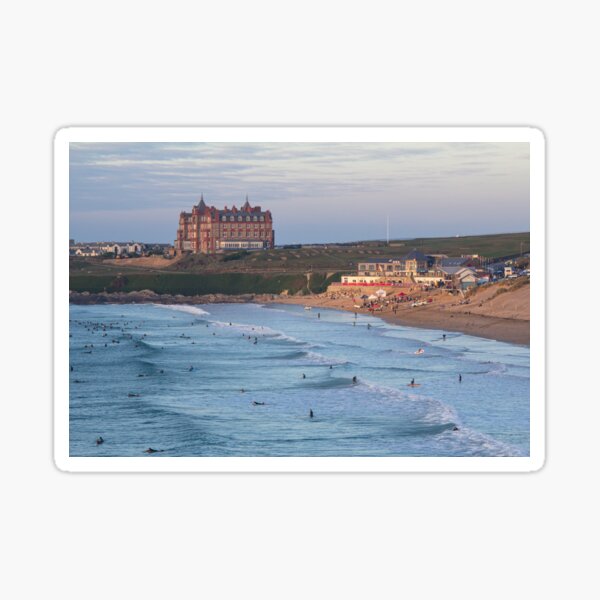 Seascape of Fistral Beach Newquay Cornwall Sticker