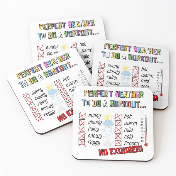 Item preview, No weather excuses working out illustration designed and sold by ARTemyzz.