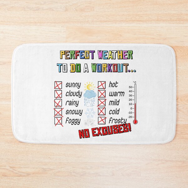 Item preview, No weather excuses working out illustration designed and sold by ARTemyzz.