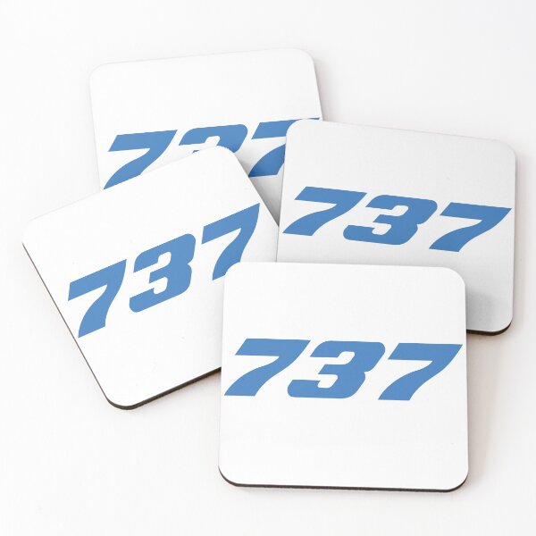 Artikelvorschau, Boeing 737 Flugzeuge (blau, horizontal) entworfen und verkauft von Fly Buy Wear.