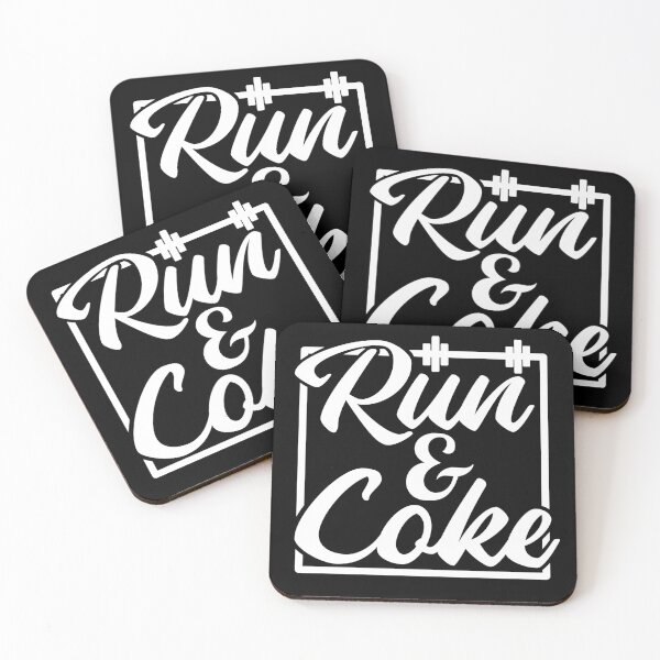 Item preview, Run & Coke Black and White Funny Gym Slogan designed and sold by JessicaAmber.