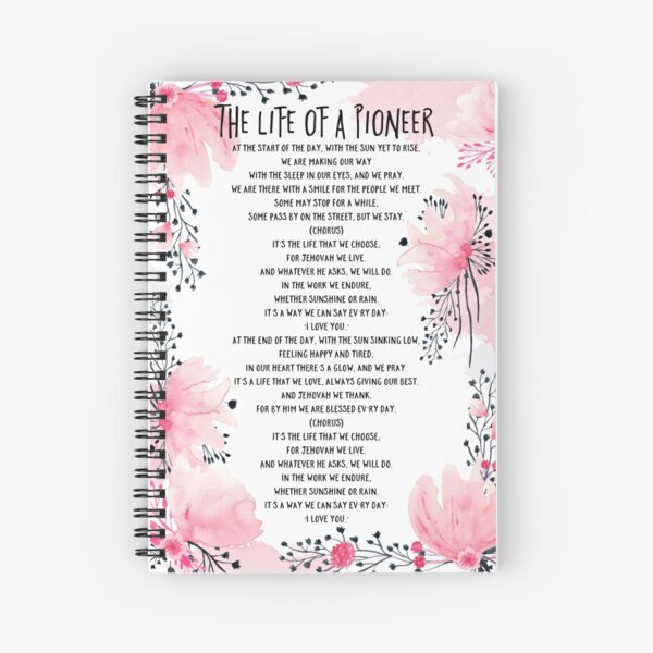 The Life of a Pioneer Lyrics Spiral Notebook