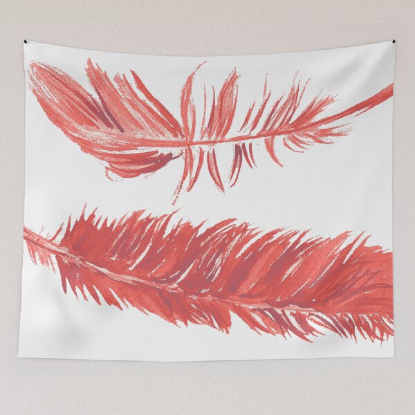 Item preview, Delicate Feathers - Red Palette designed and sold by Niina  Niskanen.