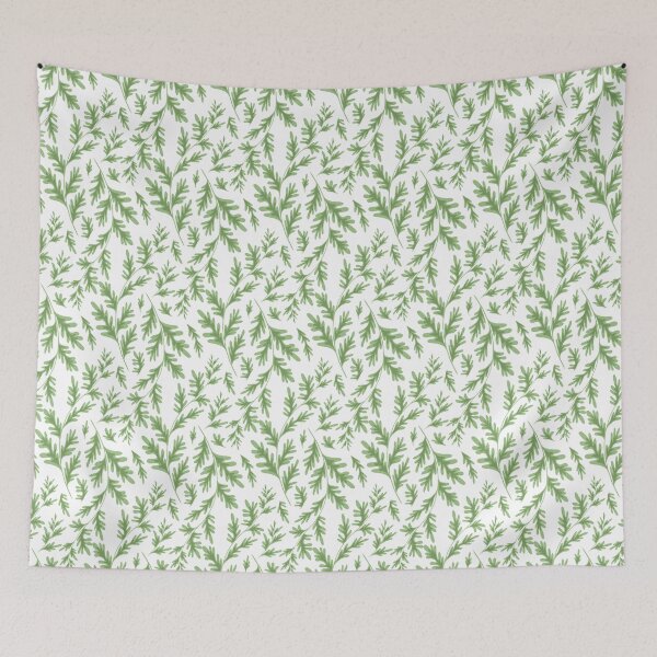 Item preview, Wormwood herbaceous seamless pattern on a white background. Fabric with grass fields. Wallpaper with a branches of sagebrush. designed and sold by Veleri.
