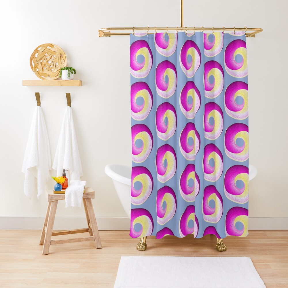 #DeepDream Color Circles Visual Areas 5x5K v1448901772 Shower Curtain