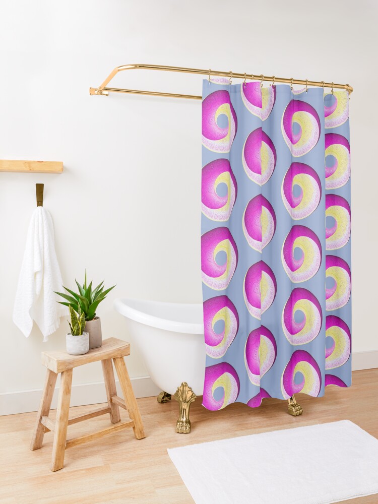 Alternate view of #DeepDream Color Circles Visual Areas 5x5K v1448901772 Shower Curtain
