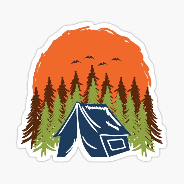 Item preview, Camping at sunset in the forest - gift idea designed and sold by Eichberger91.