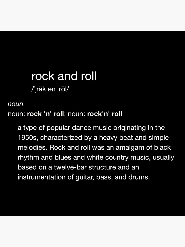 "ROCKNROLL Definition sticker" Sticker by cicrusofthegods Redbubble