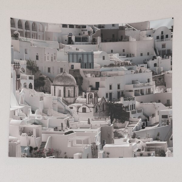 Item preview, Traditional White Greek Buildings of Fira, in Santorini, Greece designed and sold by JarbasVisuals.