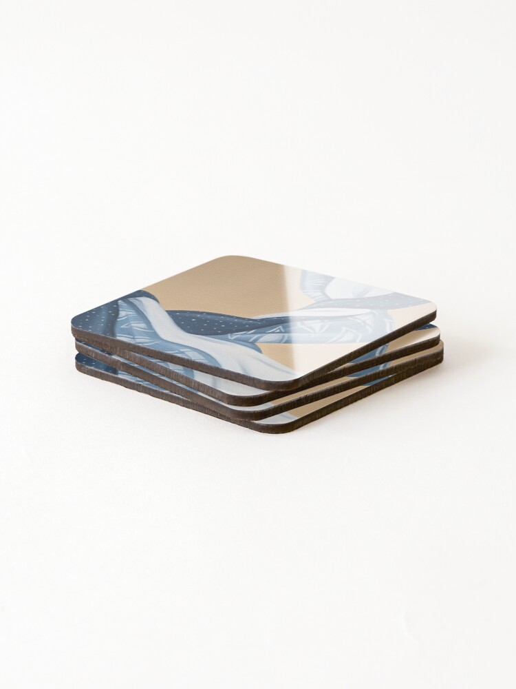 Aperçu 4 sur 5. Dessous de verre (lot de 4) avec l'œuvre tissus à motifs créée et vendue par mallorybernard.