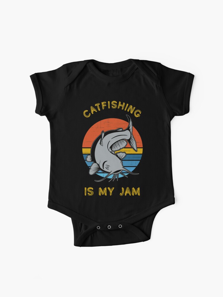 Catfishing is my jam - vintage fisherman | Baby One-Piece