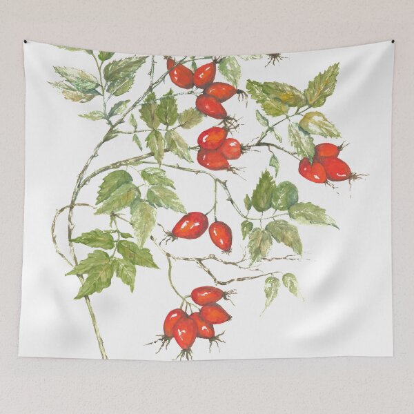 Item preview, Rosehips Watercolor Painting designed and sold by UrsulaNoebbe.
