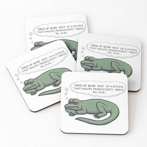 Item preview, Lizard Living Under Late Stage Capitalism  designed and sold by CatharticOutlet.