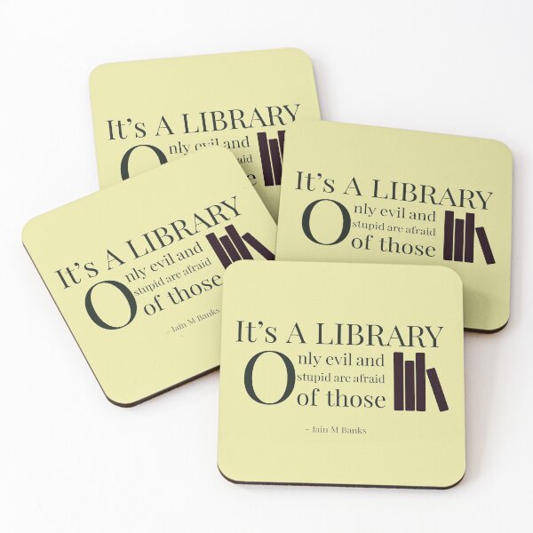 Item preview, Library Collection: Iain M Bank quote designed and sold by RBuilds-design.
