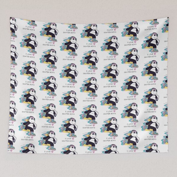 Item preview, I Love Skater Boys [Black and White Panda with Walkman] designed and sold by Wildlife Apparels Inc..