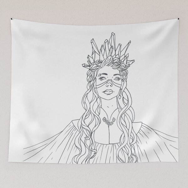 Item preview, The Mystical Woman Lineart designed and sold by AvalonUnmuzzled.
