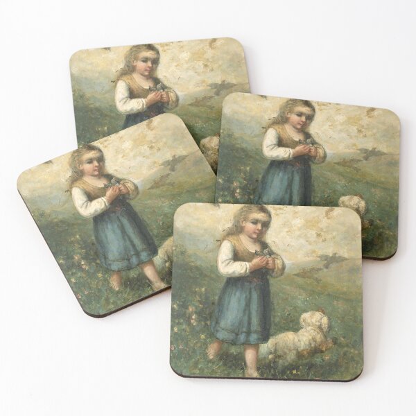 Item preview, Child with Birds and Dog - Edward Mitchell Bannister - c1882 designed and sold by CrankyOldDude.