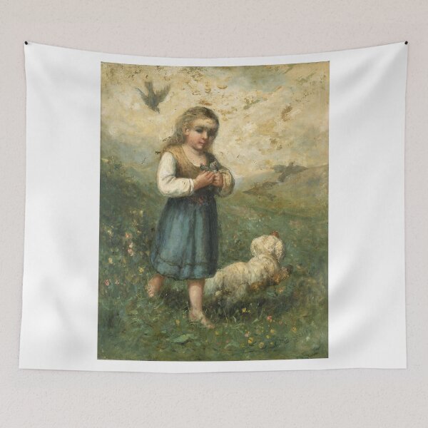Item preview, Child with Birds and Dog - Edward Mitchell Bannister - c1882 designed and sold by CrankyOldDude.