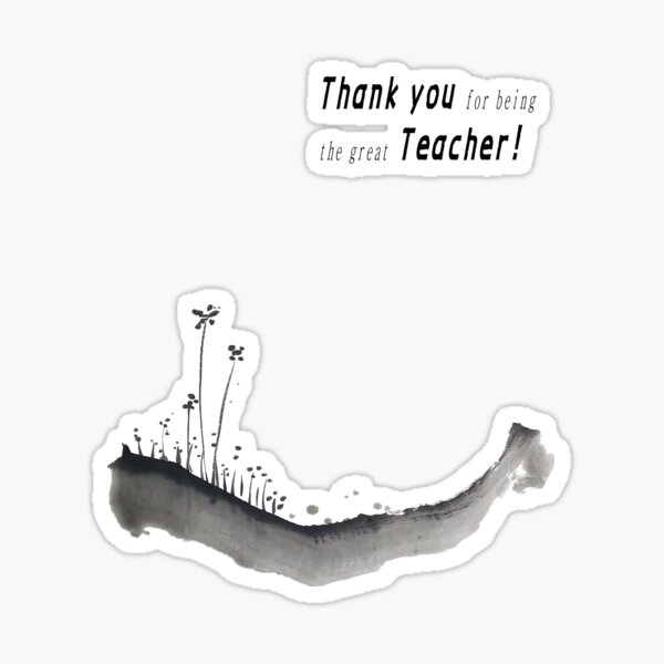 Teacher | Thank you | US Teacher Appreciation Week | Happy | 스승의 날 | Calligraphy Sticker