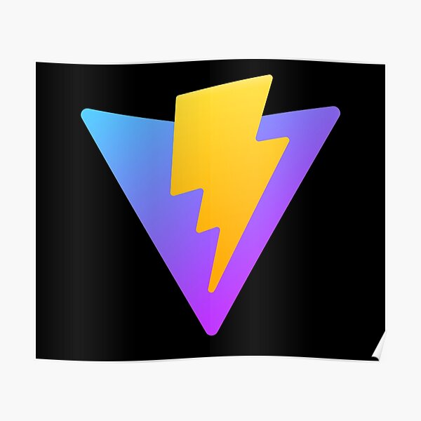 "Vite - Vite Logo" Poster for Sale by brokenkneestees | Redbubble