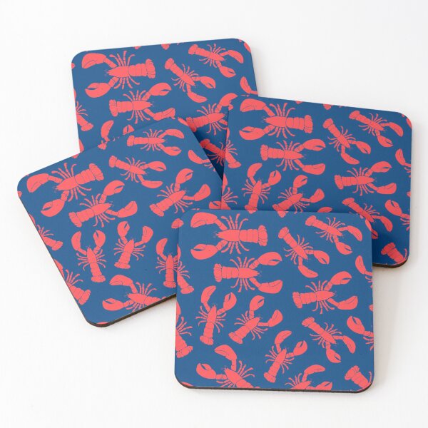Item preview, Lobsters on navy designed and sold by cityette.