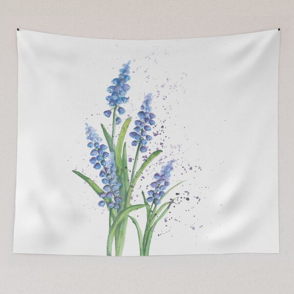 Item preview, Fragrant hyacinths in spring watercolor by Ursula Noebbe designed and sold by UrsulaNoebbe.