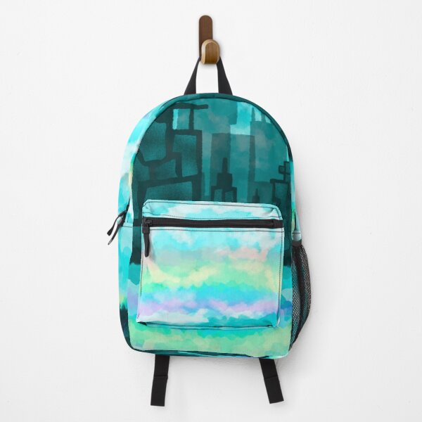 Item preview, Rainbow Building Skyline illustration designed and sold by crizzysketch.