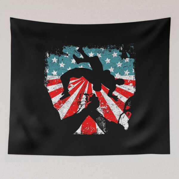 Item preview, Wrestling Boxing American Flag Ninja Combat Fight Back Flip Wrestling Karate Martial Arts Fight Fist Brazilian designed and sold by shirti.