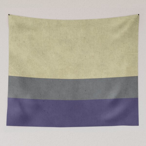 Item preview, Yellow navy blue and Black Section Stripe Burlap designed and sold by drifti.