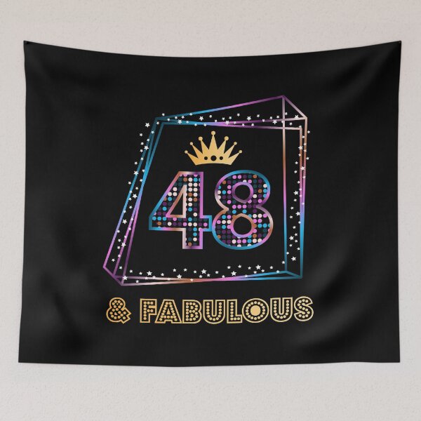 Item preview, 48 And Fabulous Birthday Party Sassy 48 Year Old Celebration 48th Crown Queen Wish Candle Blow Birthday Cake designed and sold by shirti.