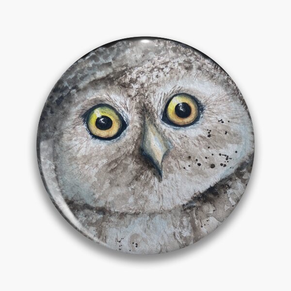 Item preview, Surprised Owl Watercolor by Ursula Noebbe designed and sold by UrsulaNoebbe.
