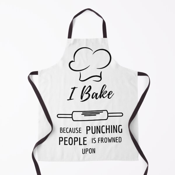 Item preview, I bake because punching people is frowned upon funny t-shirt for baking lovers. designed and sold by King of Colored Stickers.