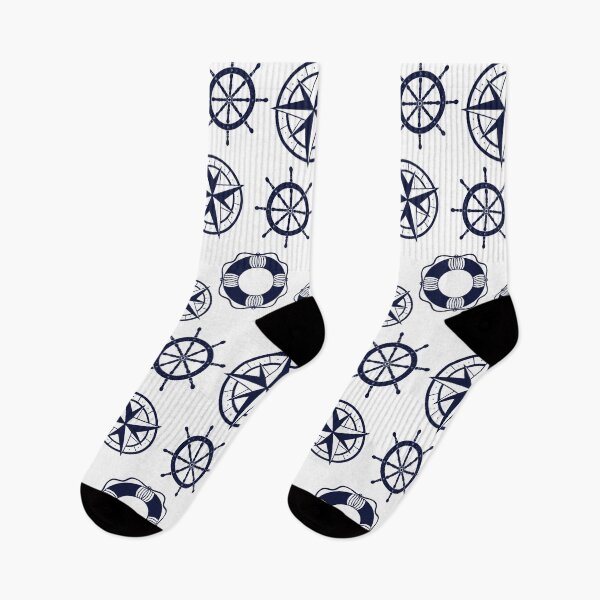 Item preview, Nautical Navy Blue and White Pattern designed and sold by Groovysheck.