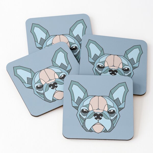 Item preview, French Bulldog Geometric - Blue designed and sold by FrenchiJunction.