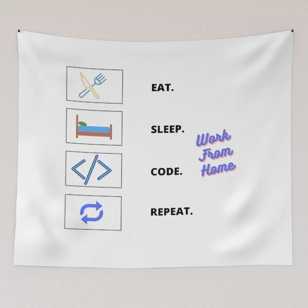 Item preview, Work from home routine print designed and sold by AKCollections.