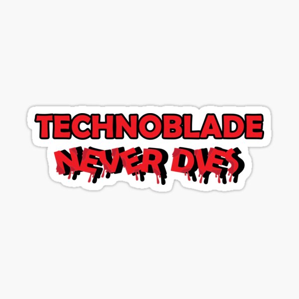 Technoblades Never Dies Video Game Gaming Gamer bi Sticker