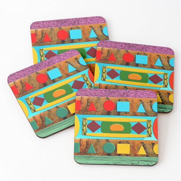 Item preview, Pattern of shapes and warm materials filled with light native American tribal style designed and sold by Ralek.