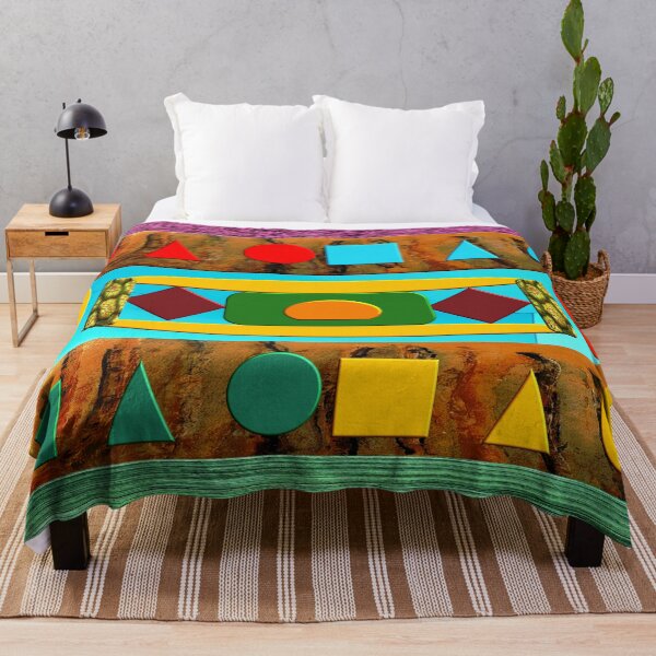 Item preview, Pattern of shapes and warm materials filled with light native American tribal style designed and sold by Ralek.