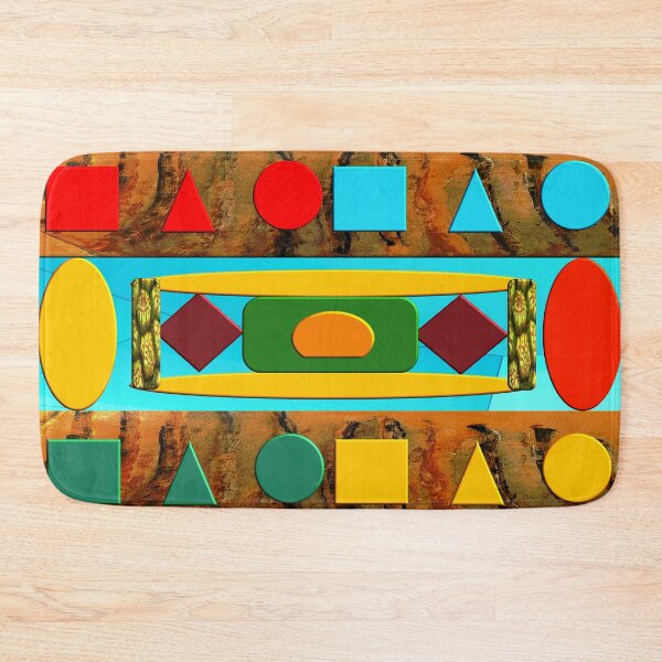 Item preview, Pattern of shapes and warm materials filled with light native American tribal style designed and sold by Ralek.