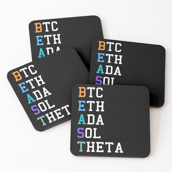 Item preview, BTC, ETH, ADA, SOL, THETA, BEAST Typography Design designed and sold by Unworldly.