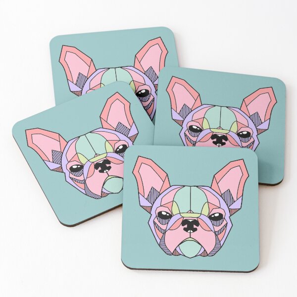 Item preview, French Bulldog Geometric - Pink designed and sold by FrenchiJunction.