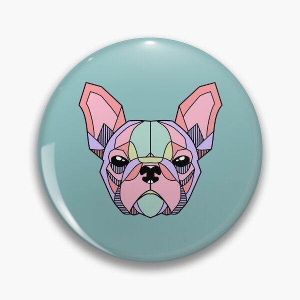 Item preview, French Bulldog Geometric - Pink designed and sold by FrenchiJunction.