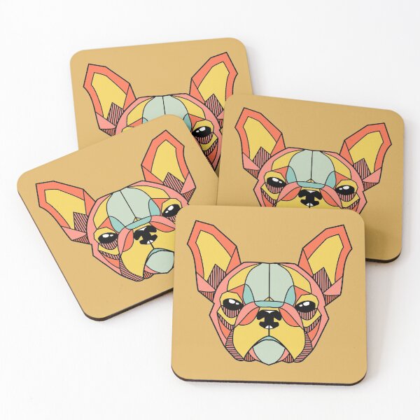 Item preview, French Bulldog Geometric - Orange designed and sold by FrenchiJunction.
