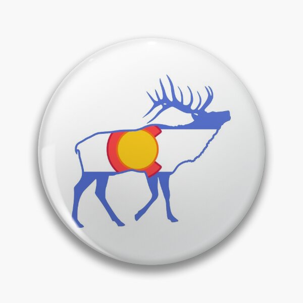 Artikelvorschau, Elk Colorado Flag - Wild Elk Hunting entworfen und verkauft von ExploreColorado.